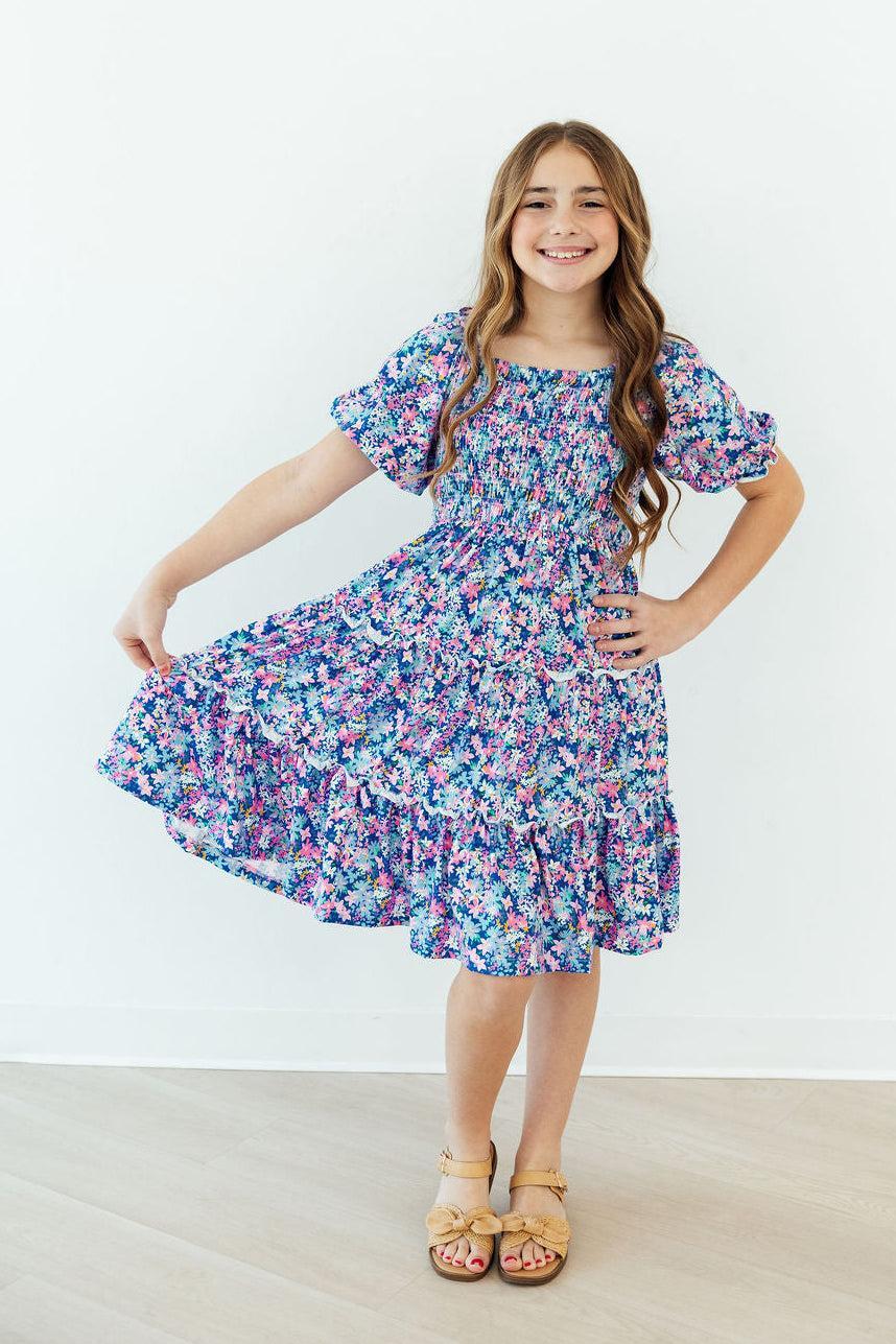 Darling Daisies Smocked Ruffle Dress
