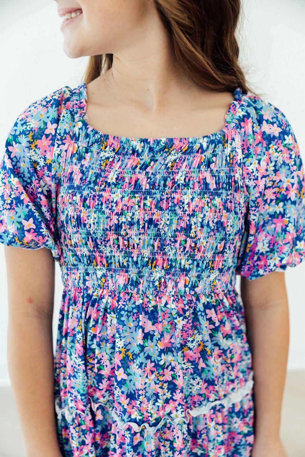 Darling Daisies Smocked Ruffle Dress