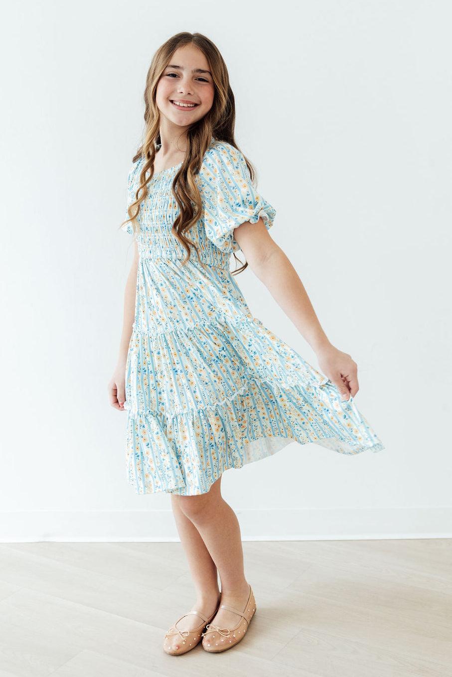 Buttercup Blooms Smocked Ruffle Dress