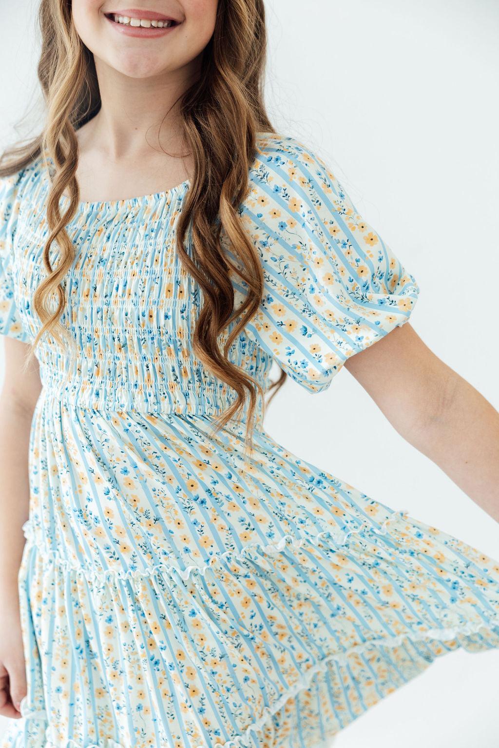 Buttercup Blooms Smocked Ruffle Dress