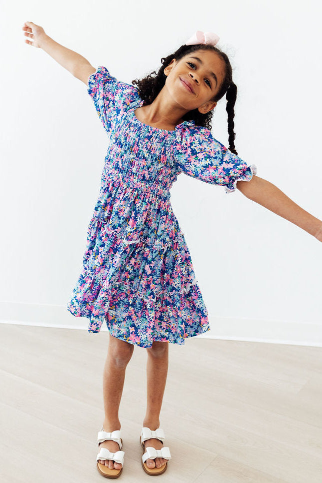 Darling Daisies Smocked Ruffle Dress