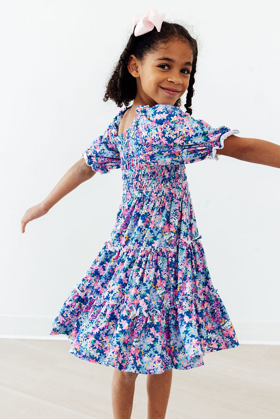 Darling Daisies Smocked Ruffle Dress