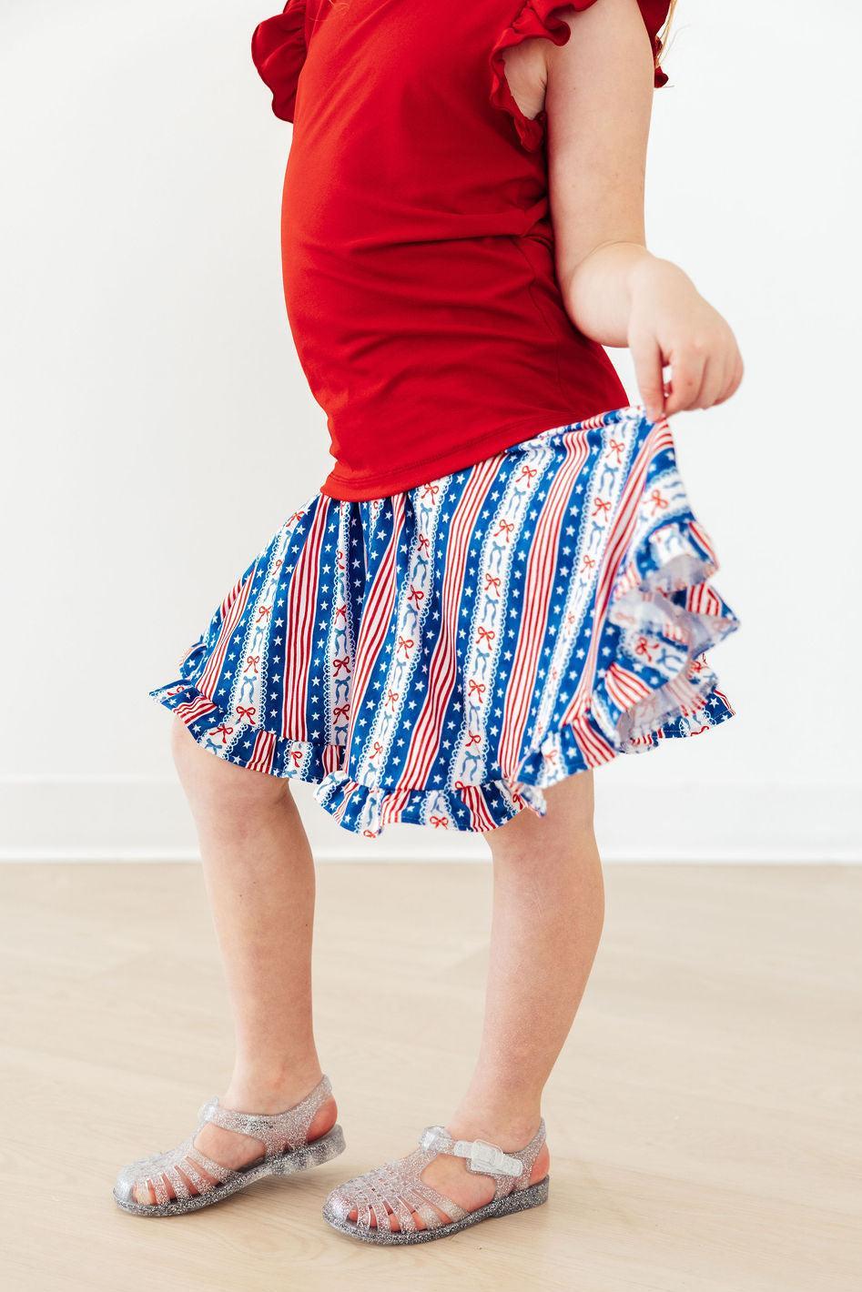 All-American Girl Ruffle Twirl Skort
