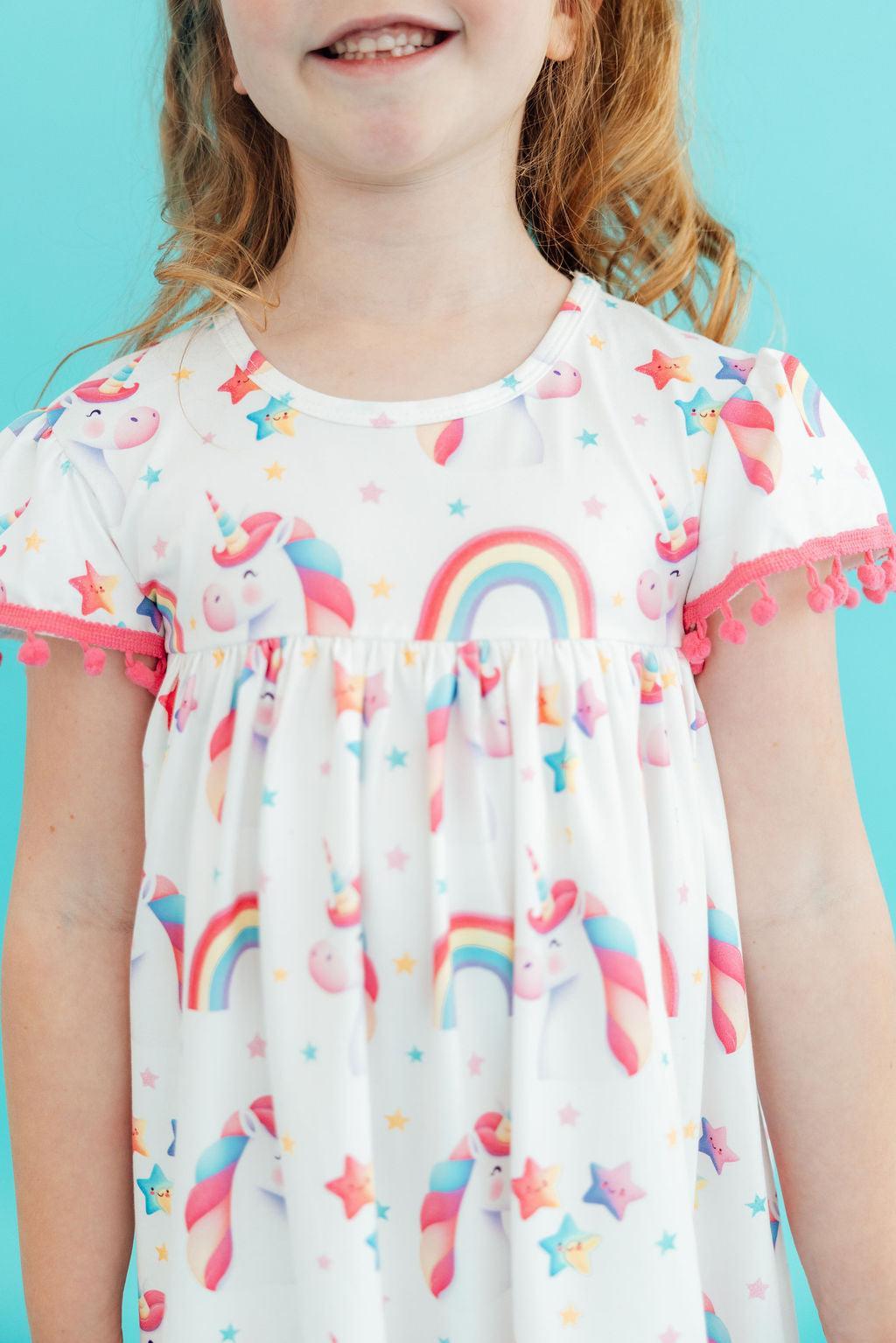 Unicorn Magic Pom Pom Dress