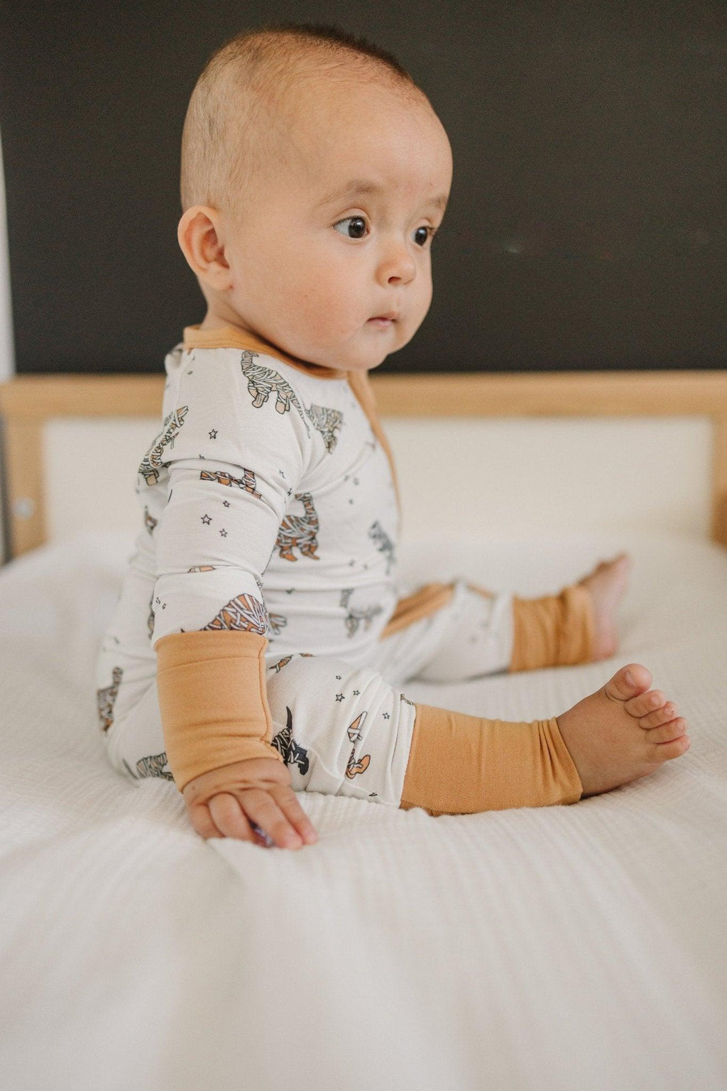Mummy-Saurus Rex Bamboo Zippy Romper *Newborn & 0-3 months only