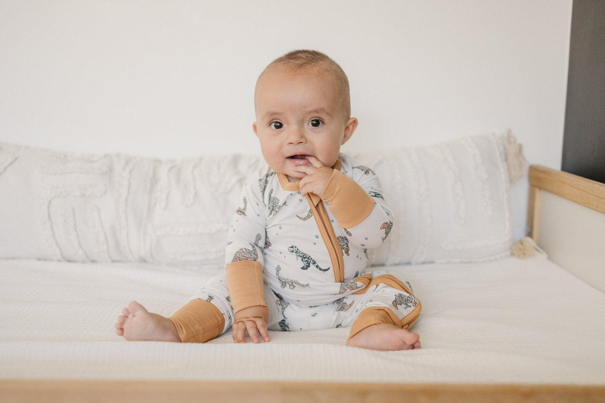 Mummy-Saurus Rex Bamboo Zippy Romper *Newborn & 0-3 months only