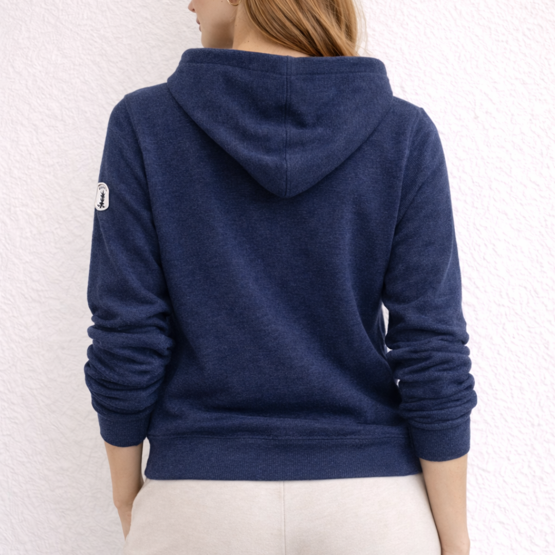 Women's Half Moon Hoodie (Heather Navy)