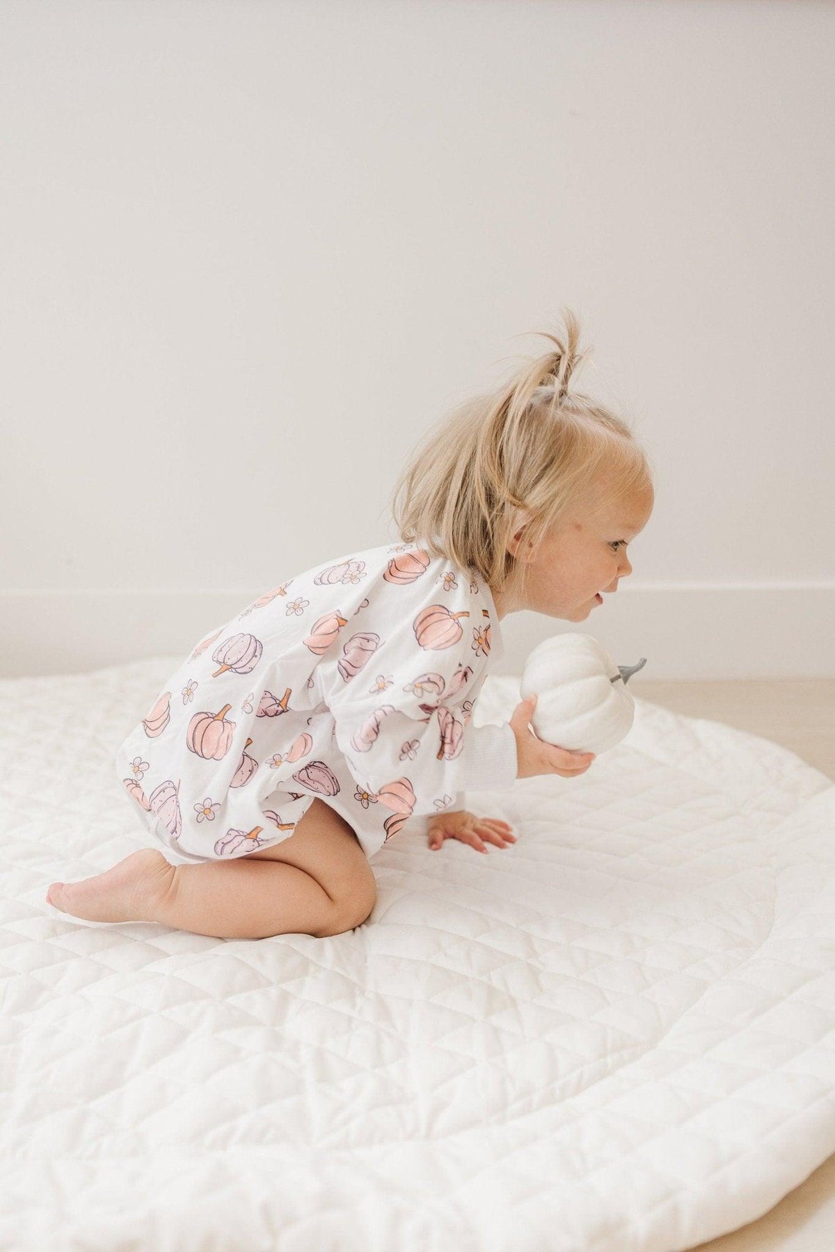Pastel Pumpkins Bamboo Bubble Romper