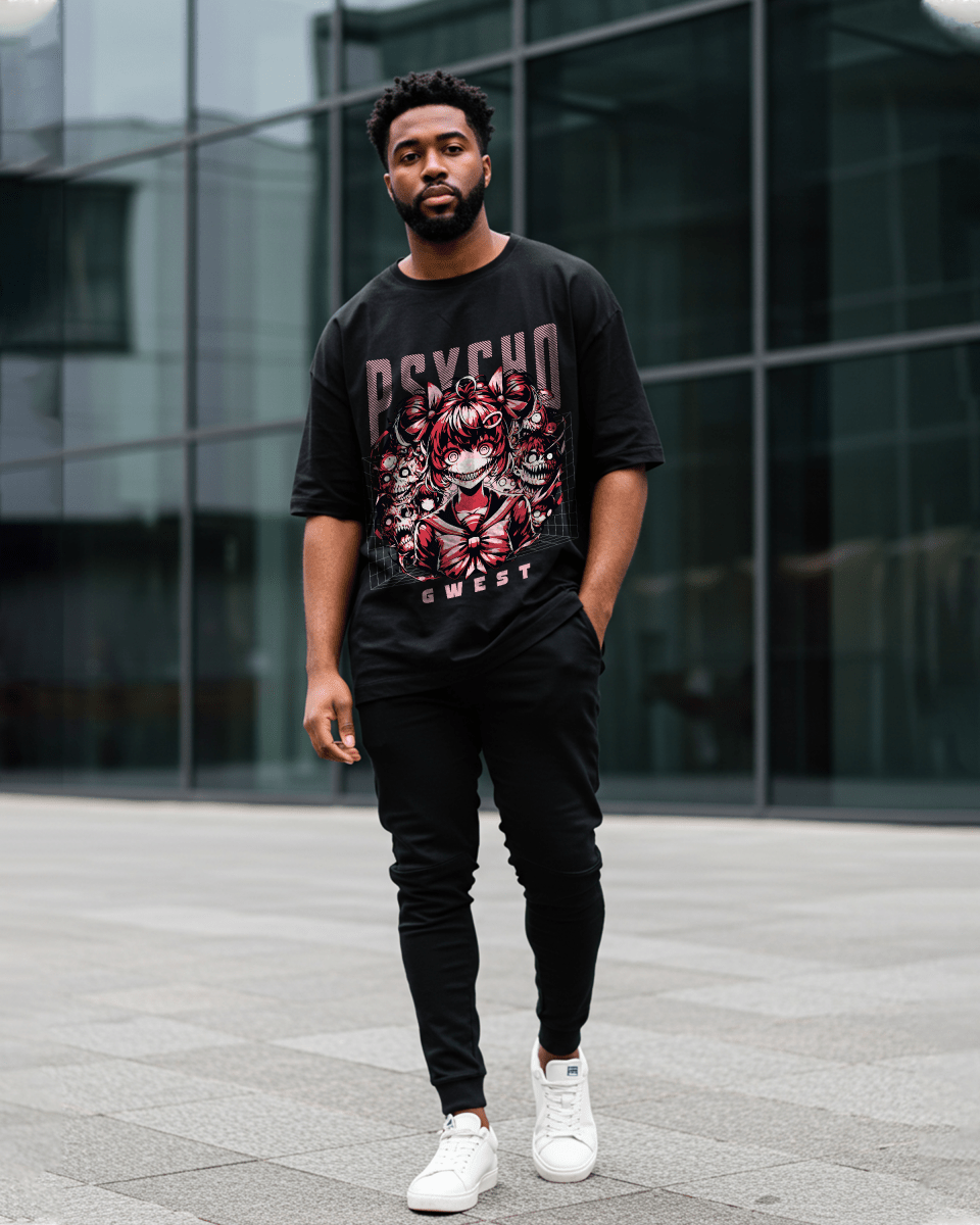 G West Psycho Madness Oversized Men's T-Shirt