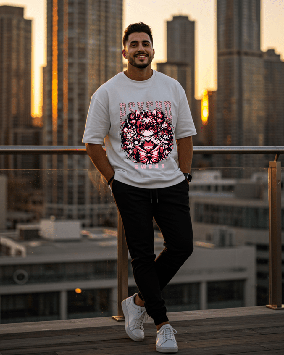 G West Psycho Madness Oversized Men's T-Shirt