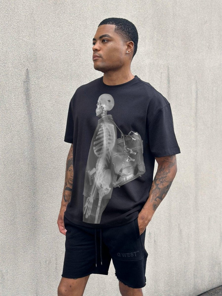G West Mens Regular Fit Full X Ray Front Graphic T Shirt : Gwpbast5058 - 3 Colors
