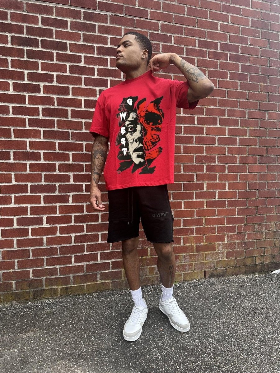 G West Mens Regular Fit Inside Out Front Graphic T Shirt