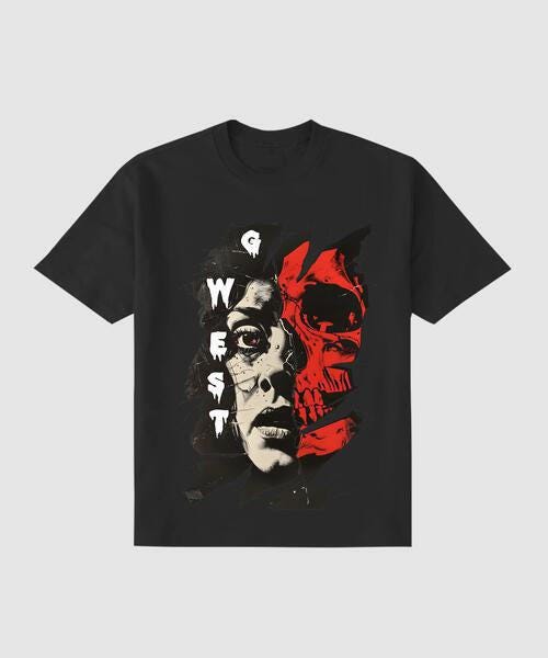 G West Mens Regular Fit Inside Out Front Graphic T Shirt