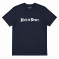 Rich in Peace Organic Tee (White with Navy print)