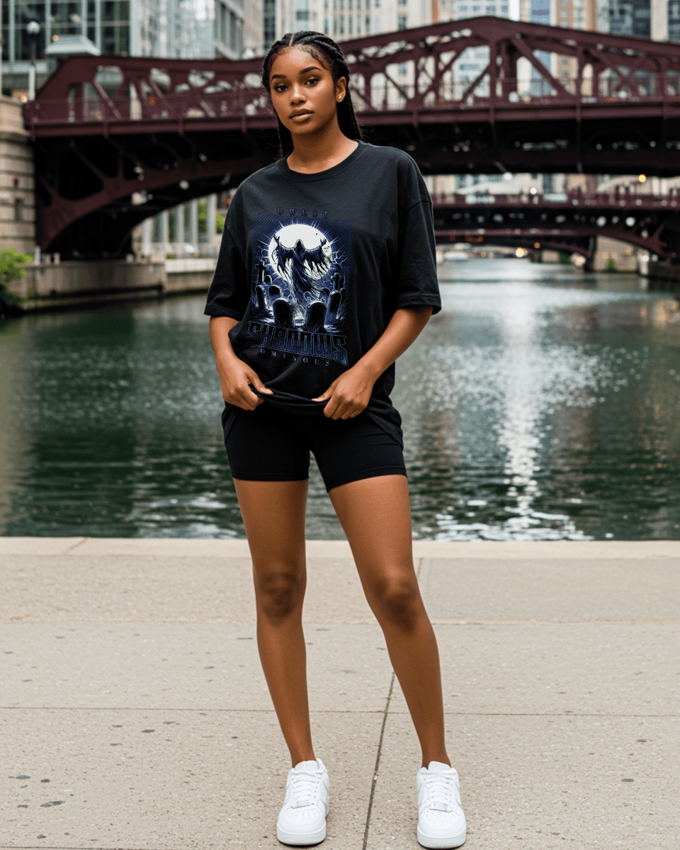 G West Shadows Ominous Oversized Women's T-Shirt