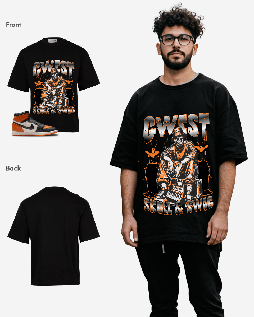 G West Skull & Swag Oversized Men's T-Shirt