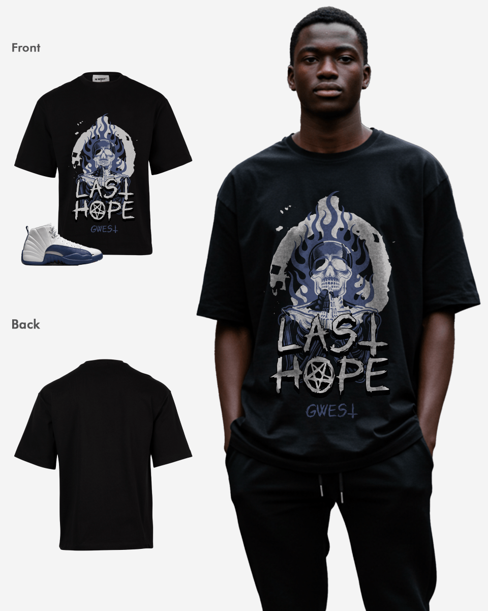 G West Skull Vintage Last Hope Oversized T-Shirt Mens