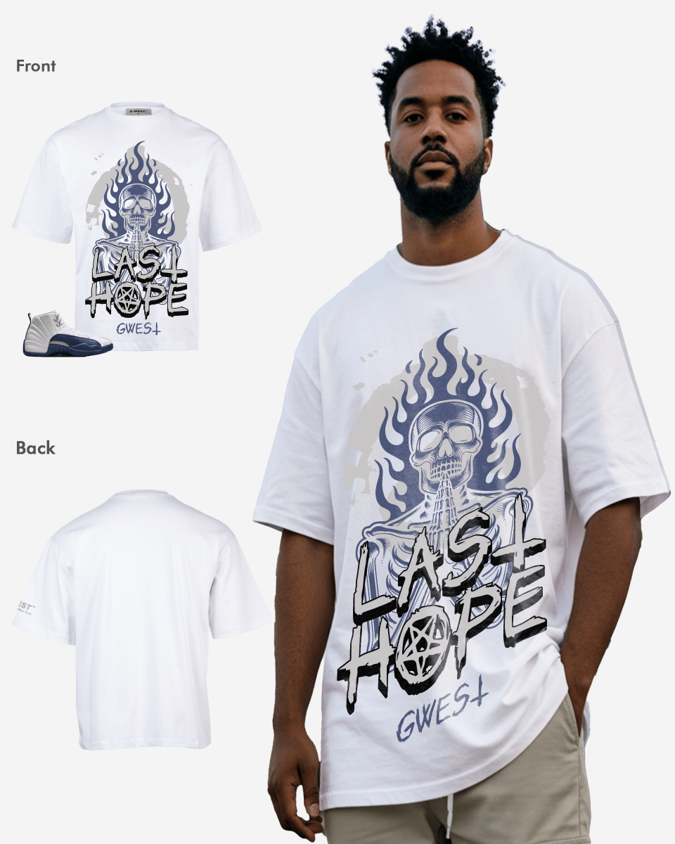 G West Skull Vintage Last Hope Oversized T-Shirt Mens