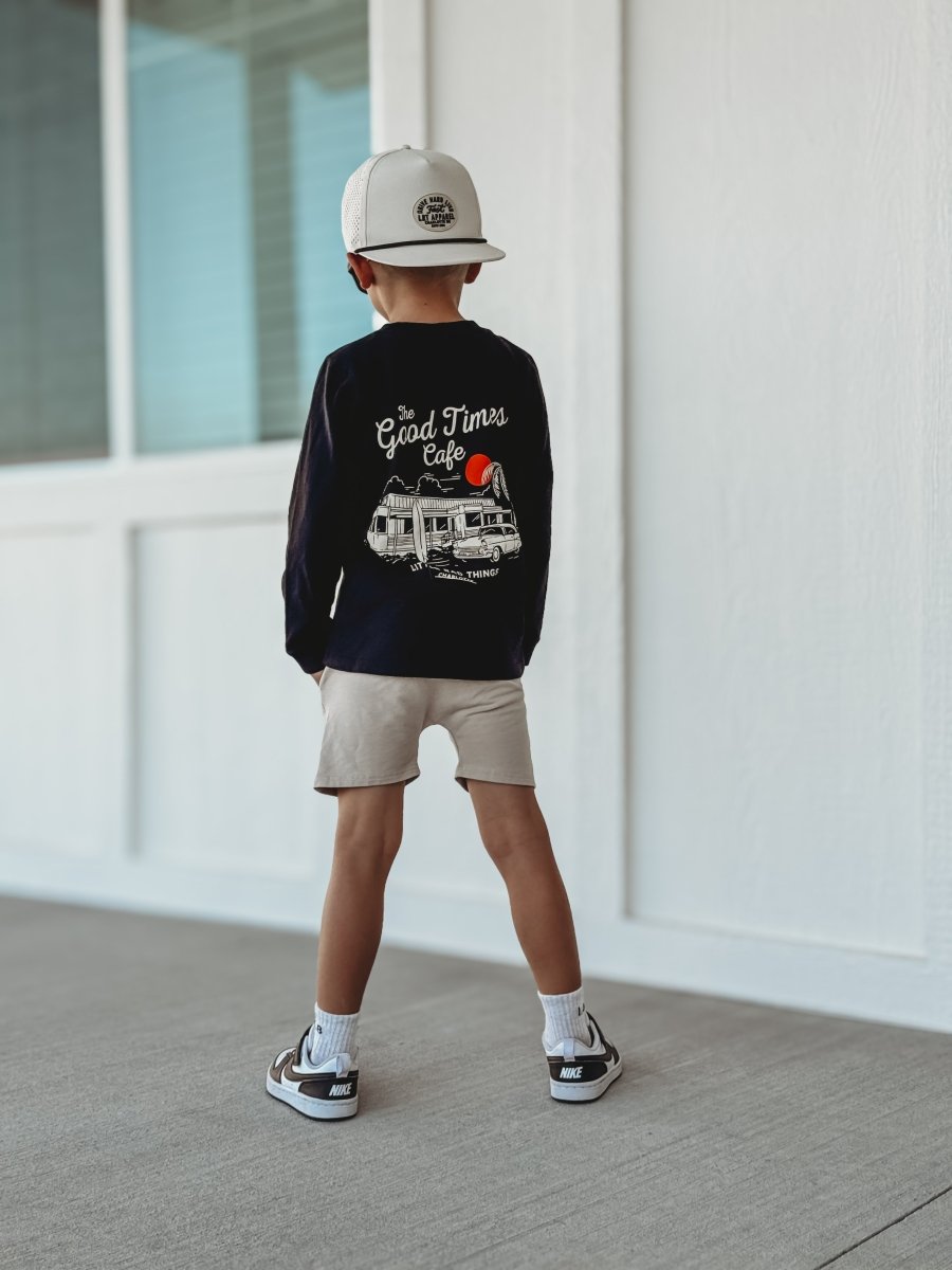 THE GOOD TIMES CAFE LONG SLEEVE - SOLID BLACK