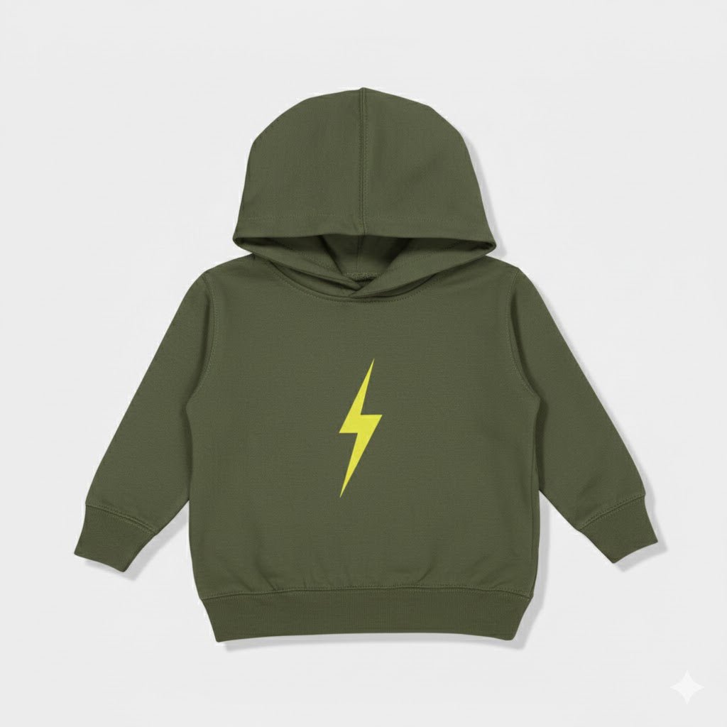 THE SPARK NEON YELLOW HOODIE - ARMY GREEN