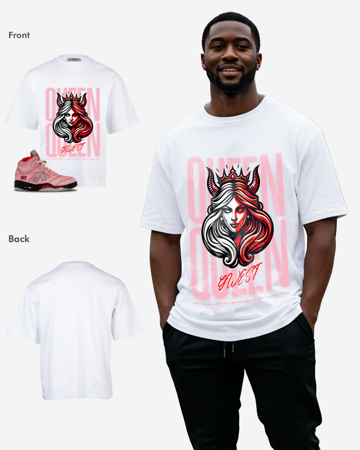 G West Queen Oversized Men's T-Shirt