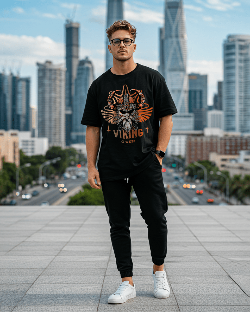 G West Viking Oversized T-Shirt Mens